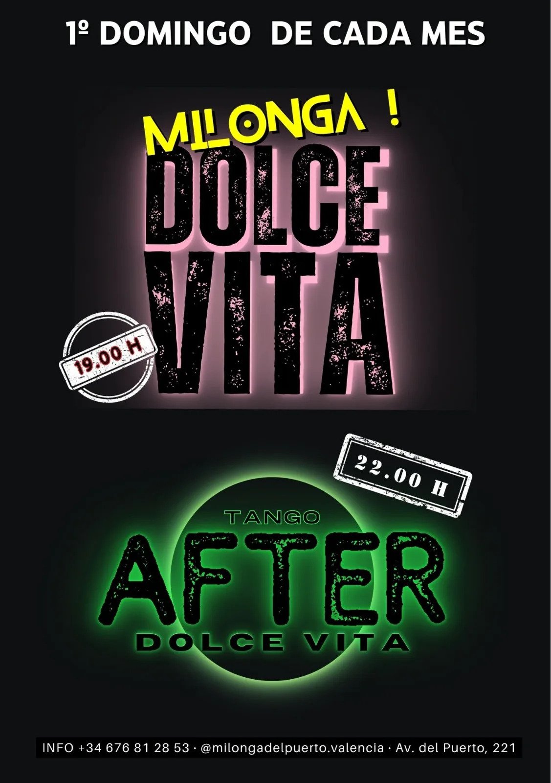 Milonga Dolce Vita + After poster